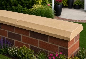 275mm Chamfered Flat Coping Stones Sandstone